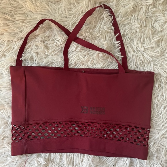 BETTER BODIES Other - Better bodies waverly mesh bra sangria small